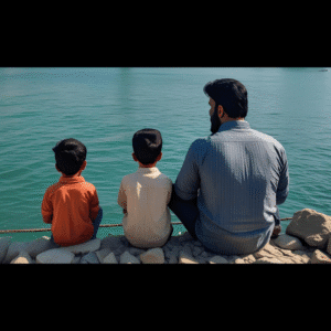 Aadmi 2 Bachon Ke Saath Samandar Mein Kood Gaya