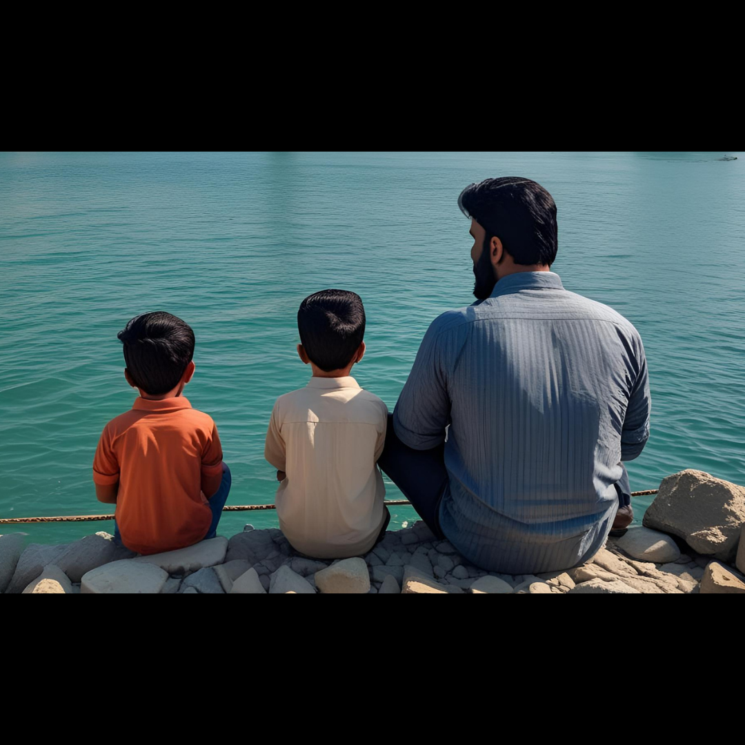 Aadmi 2 Bachon Ke Saath Samandar Mein Kood Gaya